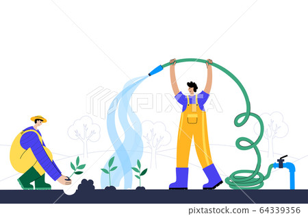 Garden work concept Garden work concept 64339356