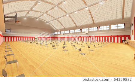 Gymnasium entrance ceremony School chair less coronavirus illustration 65 Gymnasium entrance ceremony School chair less coronavirus illustration 65 64339882