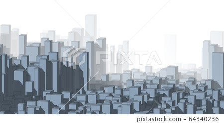 Panorama cityscape Sketch. Architecture sketch - 64340236
