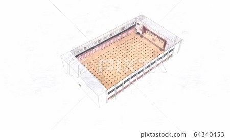 Gymnasium entrance ceremony School less chairs Coronavirus Illustration 14 Gymnasium entrance ceremony School less chairs Coronavirus Illustration 14 64340453