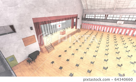 Gymnasium entrance ceremony School chair less coronavirus illustration 82 Gymnasium entrance ceremony School chair less coronavirus illustration 82 64340660
