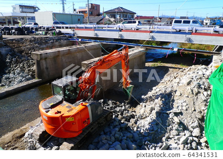 Bridge replacement construction site 64341531