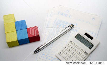 Invoice calculator ballpoint pen 64341848