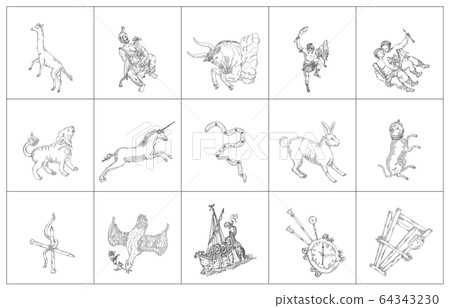 Winter constellation shadow with no line white frame Winter constellation shadow with no line white frame 64343230