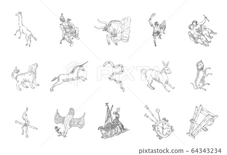 冬季星座與陰影沒有線白色 64343234