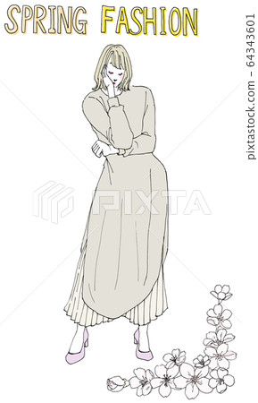 Spring coordination illustration - Stock Illustration [64343601] - PIXTA