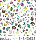 Happy Easter colorful lettering. Vector illustration EPS10 64343638