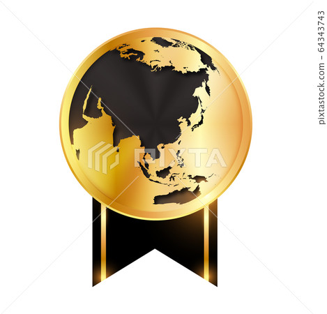 Medal world ribbon icon 64343743