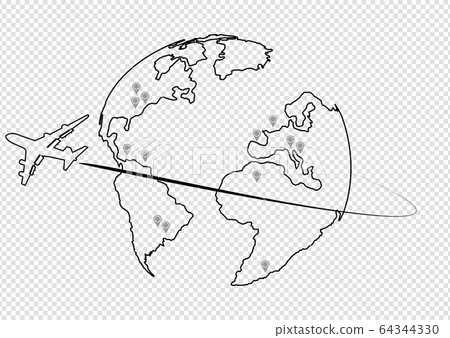 Abstract image of the world logistics, there are 64344330