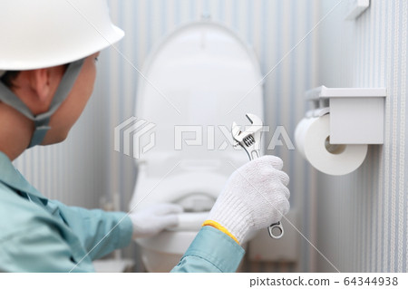 Worker (vendor maintenance repair building construction business copy space on-site supervision work glove glove) 64344938