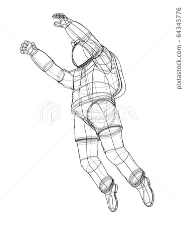 Astronaut concept. Vector rendering of 3d Astronaut concept. Vector rendering of 3d 64345776