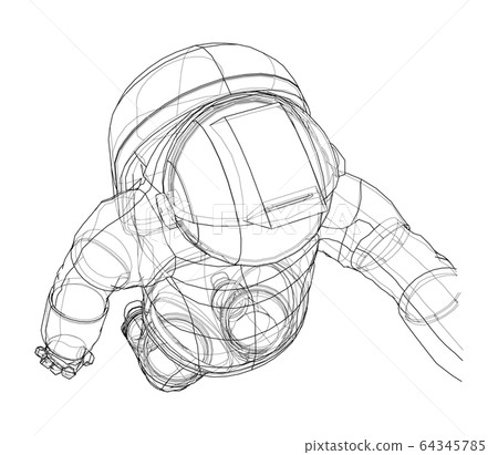 Astronaut concept. Vector rendering of 3d Astronaut concept. Vector rendering of 3d 64345785