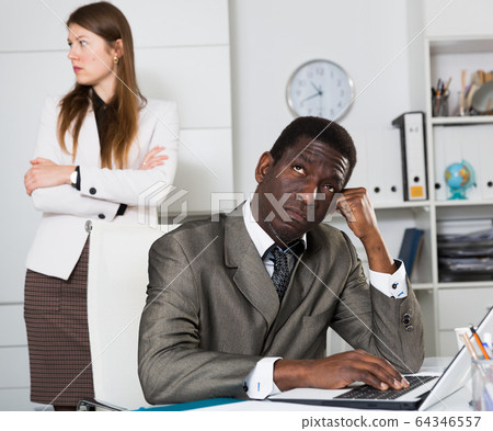 Frustrated man after quarrel in office Frustrated man after quarrel in office 64346557