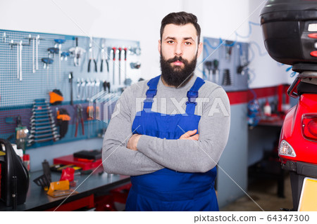Person is showing his workplace 64347300