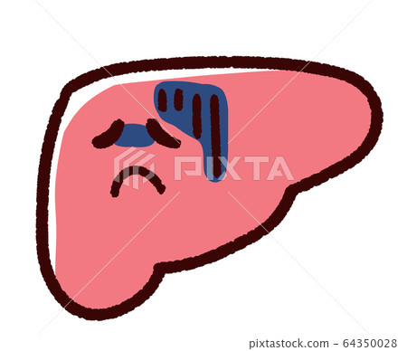 可愛的肝臟疾病不健康 64350028