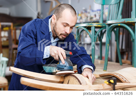 Furniture restorer renovation antique chair Furniture restorer renovation antique chair 64351626