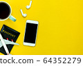 Mobile phone & passport  64352279