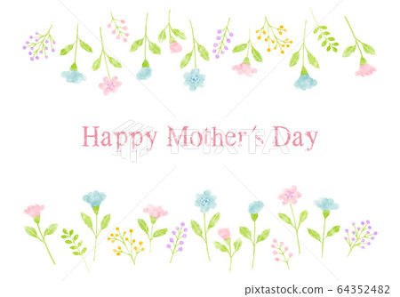 Mother's Day Watercolor-style cute floral greeting card Mother's Day Watercolor-style cute floral greeting card 64352482