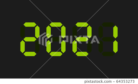 2021 green digital text. 2021 green digital text. 64353273