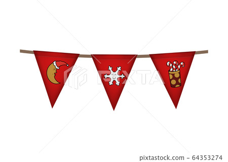 Christmas and new year flag garland. Christmas and new year flag garland. 64353274