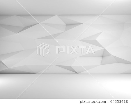 Abstract empty white interior, cgi background 3d - Stock Illustration ...