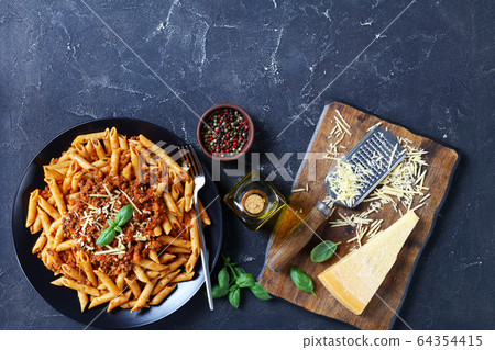 whole wheat pasta penne with beef ragout 64354415