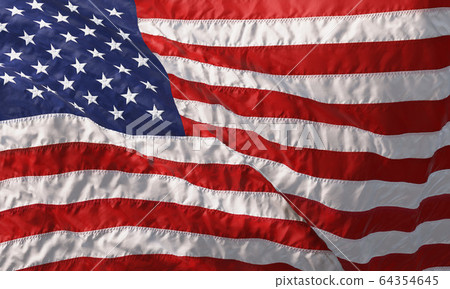 Background made of American flag waving in the wind. 3D Background made of American flag waving in the wind. 3D 64354645