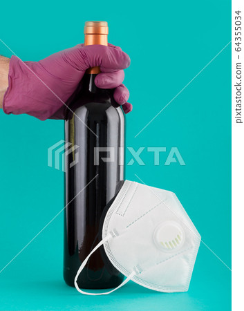 Mask and gloves as a symbols of protection Mask and gloves as a symbols of protection 64355034