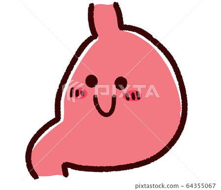 可愛的胃器官微笑健康 64355067