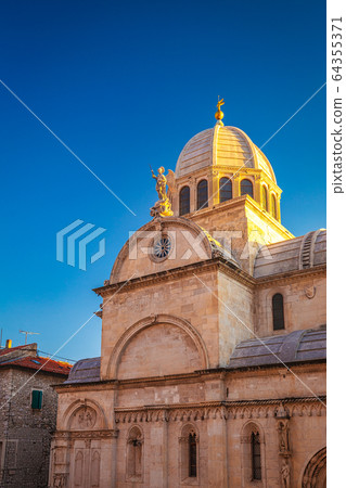 The Cathedral of St. James at sunset. The Cathedral of St. James at sunset. 64355371