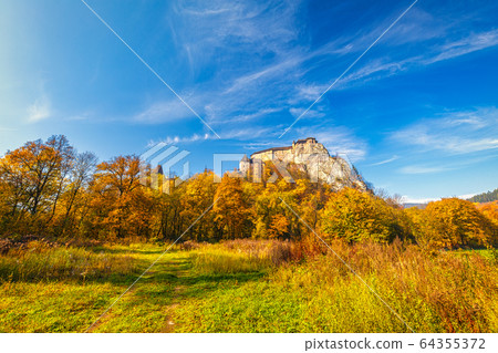 The medieval Orava Castle at autumn, Slovakia. The medieval Orava Castle at autumn, Slovakia. 64355372