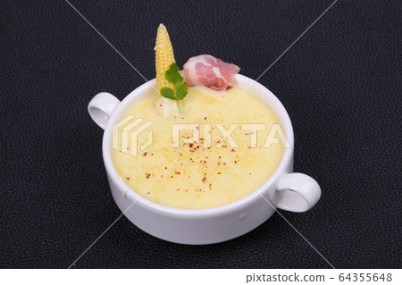 Cheese soup with bacon Cheese soup with bacon 64355648