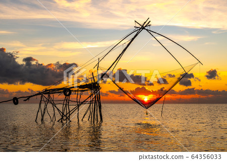 The Traditional fishing in Thailand. The Traditional fishing in Thailand. 64356033