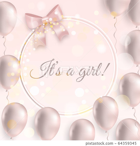 It is a girl beautiful postcard. Premium vector. It is a girl beautiful postcard. Premium vector. 64359345