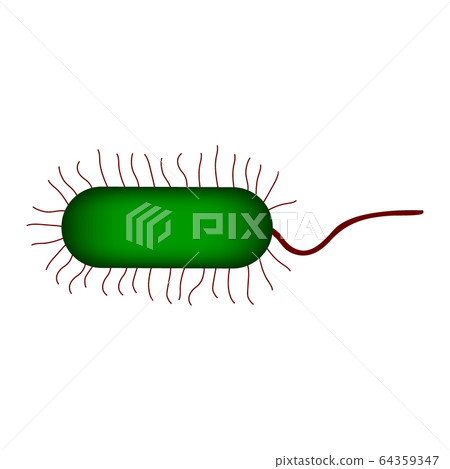 Bacterium icon on white. Bacterium icon on white. 64359347