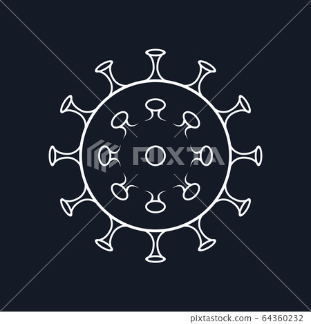 Bacteria or virus sign isolated 64360232