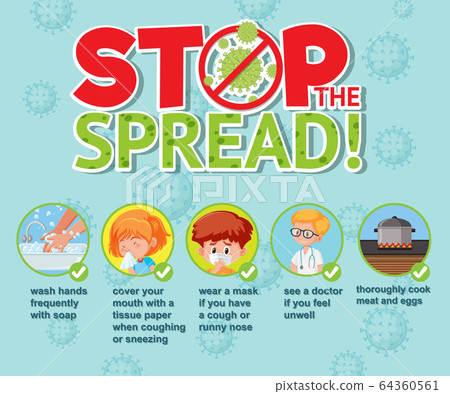 Coronavirus poster design with word stop the - Stock Illustration ...