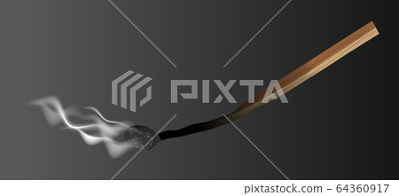 Burned match on black background - Stock Illustration [64360917] - PIXTA