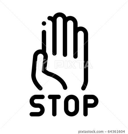 stop bullying icon vector outline illustration stop bullying icon vector outline illustration 64361604