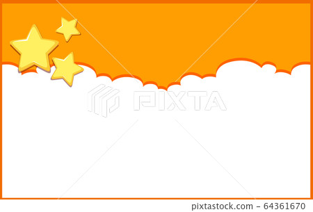 Background design with stars on orange sky Background design with stars on orange sky 64361670