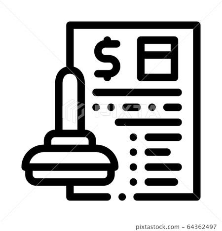 pledge order icon vector outline illustration 64362497