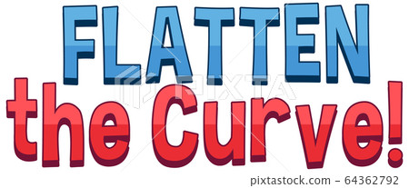 Word design for flatten the curve for coronavirus 64362792