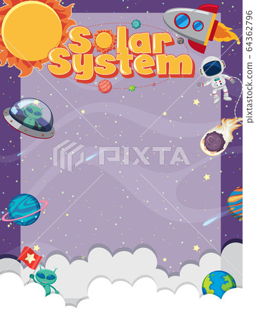 Frame template with many planets in the space Frame template with many planets in the space 64362796