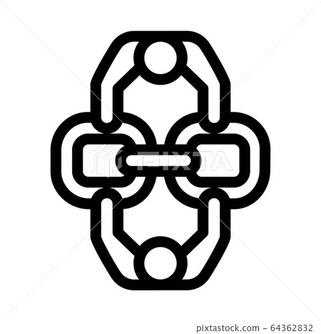 human connection icon vector outline illustration - Stock Illustration ...