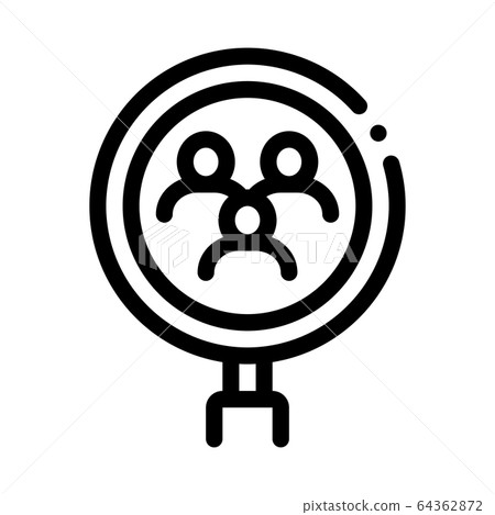 people research icon vector outline illustration 64362872