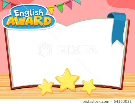 Background template design for English award - Stock Illustration  [64363021] - PIXTA