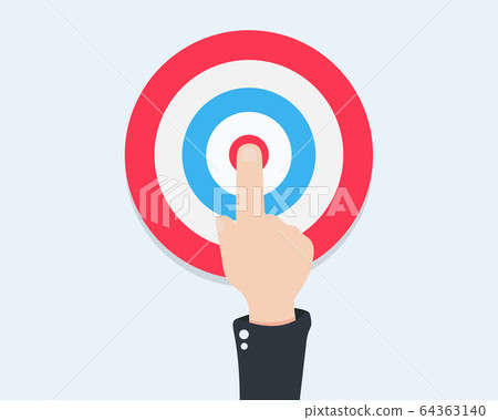 Giant Flat Hand pointing on central of target from 64363140