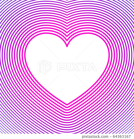 Color pink heart shape with lines pattern Vector Image