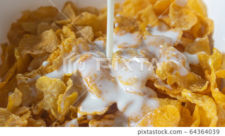 Breakfast Cereal. Toasted golden flakes of corn 64364039