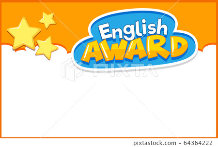Background template design with word English award Background template design with word English award 64364222